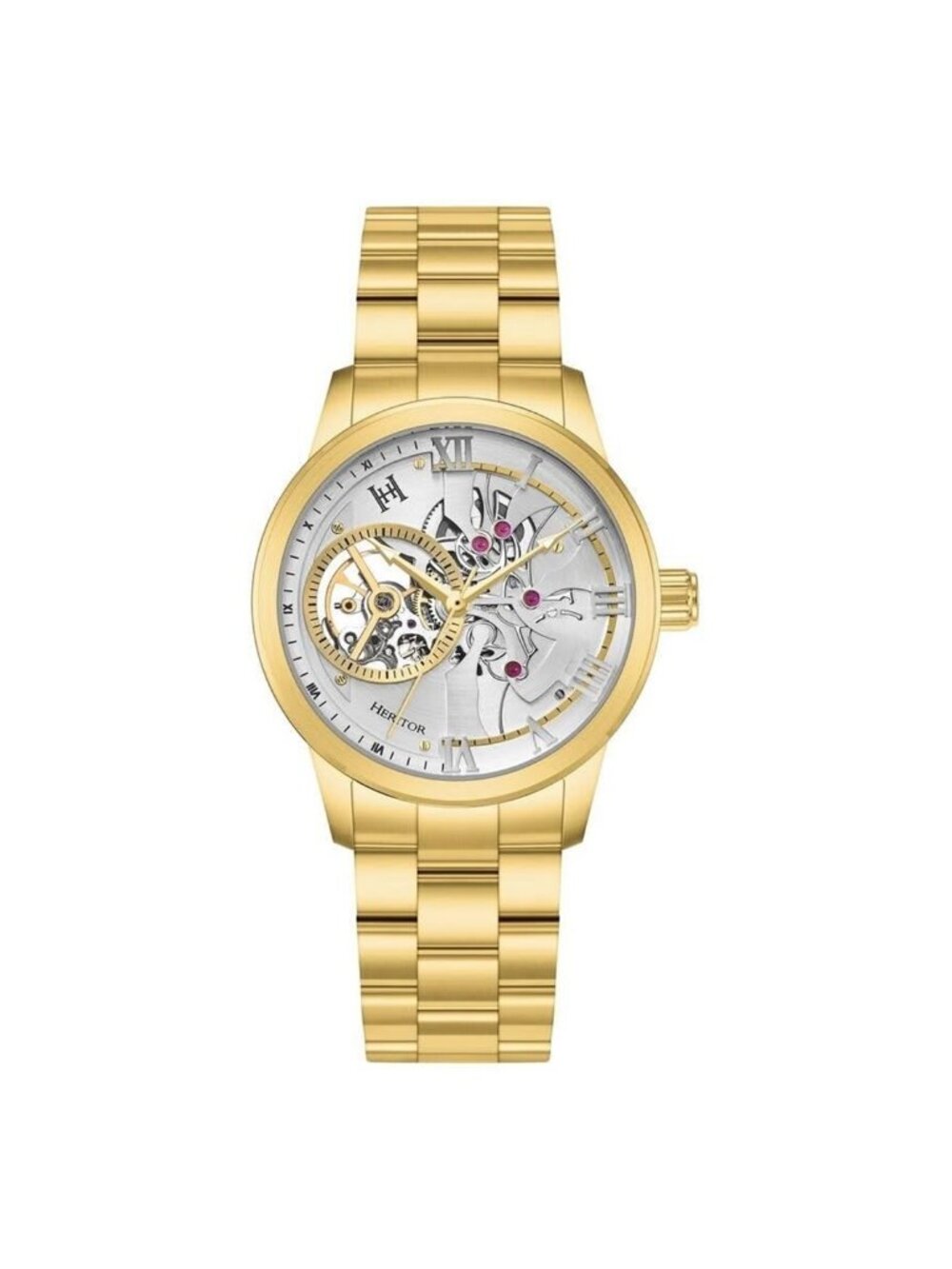 NWT Heritor August Automatic Silver Dial Men's Watch